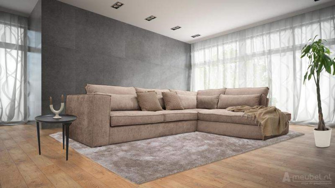 Blaricum Ottomaan Taupe – A-meubel
