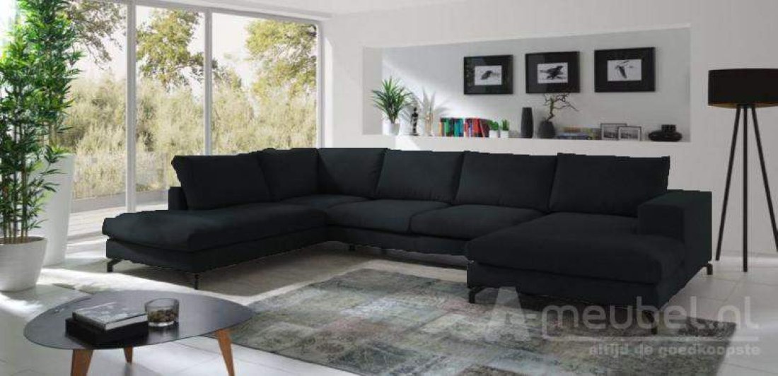 Stroe Loungebank Zwart – A-meubel