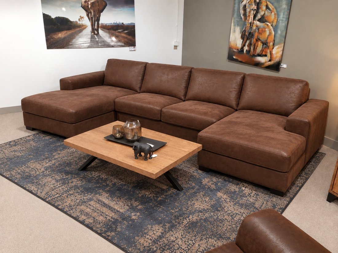 U-bank Voorburg Longchair Klein + 2 Zits + Longchair Klein – A-meubel