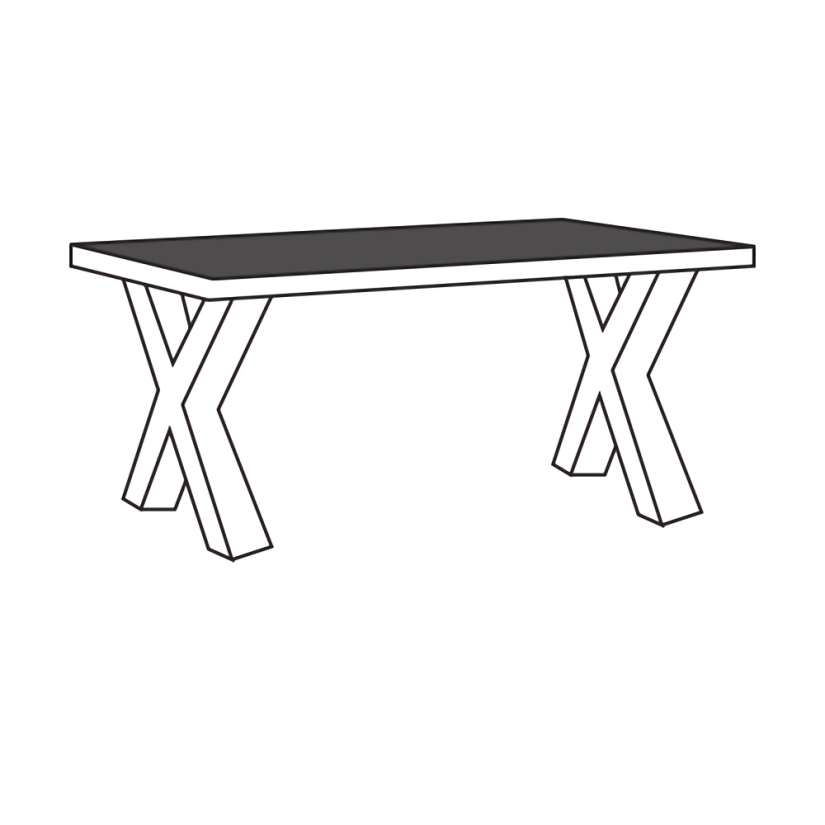 Emmen Eettafel-X 164cm – foto 2 – A-meubel