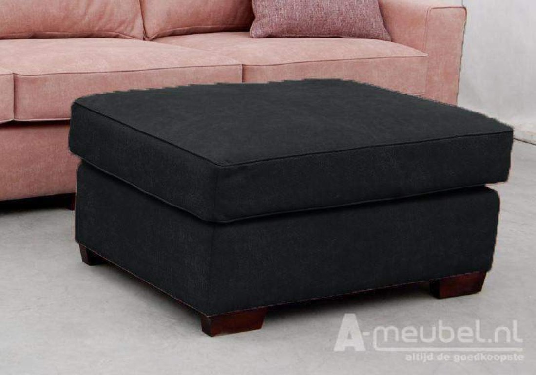 Venlo Hocker Klein Zwart – A-meubel
