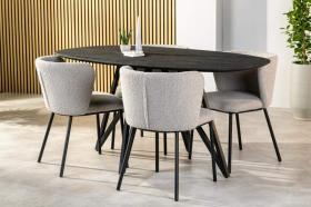 Eettafel Mira Zwart Klein Eettafel Mira Zwart Klein