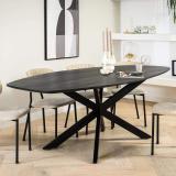 OUTLET NIJMEGEN! - Eettafel Ovaal Leo Zwart