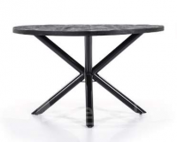 Eettafel rond met kruispoot 130x130 - zwart