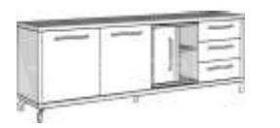 Kuta Dressoir Groot Donker