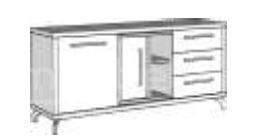 Dressoir Klein Naturel Kuta