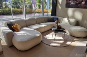 Nijmegen Ottomaan Rond Groot + 2 Zits + Longchair Rond - MAGAZIJN OPRUIMING - Rhythm 05 Beige