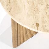 Bijzettafel Sara - 60cm - Beige/Bruin - 95899 Bijzettafel Sara - 60cm - Beige/Bruin - 95899