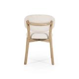 Eetkamerstoel Mikky Naturel hout - Beige Moon - 96174 Eetkamerstoel Mikky Naturel hout - Beige Moon - 96174