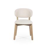 Eetkamerstoel Mikky Naturel hout - Beige Moon - 96174 Eetkamerstoel Mikky Naturel hout - Beige Moon - 96174