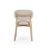 Eetkamerstoel Mikky Naturel hout - Taupe Moon - 96175 Eetkamerstoel Mikky Naturel hout - Taupe Moon - 96175