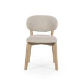 Eetkamerstoel Mikky Naturel hout - Taupe Moon - 96175 Eetkamerstoel Mikky Naturel hout - Taupe Moon - 96175