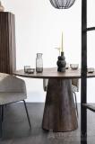Eettafel Aron Rond - 130cm - Bruin - 95656 Eettafel Aron Rond - 130cm - Bruin - 95656