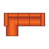 Zwolle Longchair + 3 Zits - MAGAZIJN OPRUIMING - Adore 3152 Niagara