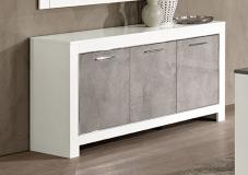 Marknesse Dressoir 3 Deurs Wit/Marmer