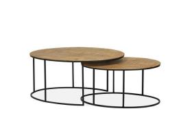 Tauro Salontafel Ovaal 2-Delige Set - MAGAZIJN OPRUIMING - Mango