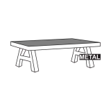 Kwadro Salontafel T13-KM Antraciet