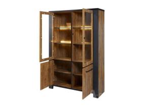 Vitrinekast Saasveld - MAGAZIJN OPRUIMING - Denver Eiken Houtlook