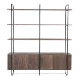 Wandkast James 4-deurs - Bruin - 95863