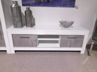 TV meubel Groot Marknesse Wit/Marmer