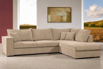 Afferden Longchair in beige – kleurimpressie