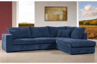 Afferden Longchair in blauw – kleurimpressie
