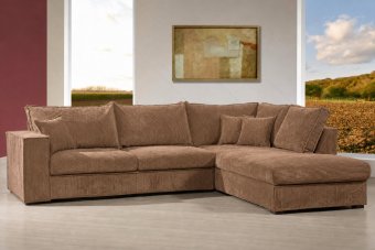 Afferden Longchair in bruin – kleurimpressie