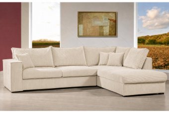 Afferden Longchair in creme – kleurimpressie