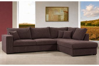 Afferden Longchair in ribstof – materiaalimpressie