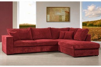 Afferden Longchair in rood – kleurimpressie