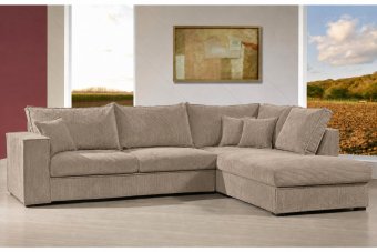 Afferden Longchair in taupe – kleurimpressie