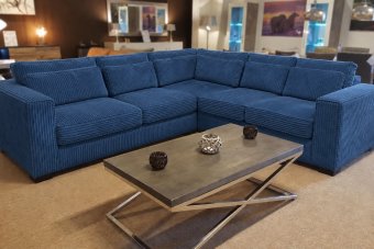 Almere 2 + Hoek + 2 Zits in blauw – kleurimpressie