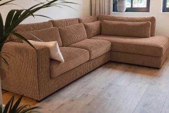 Almere Ottomaan in bruin – kleurimpressie
