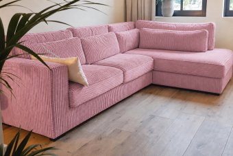 Almere Ottomaan in roze – kleurimpressie