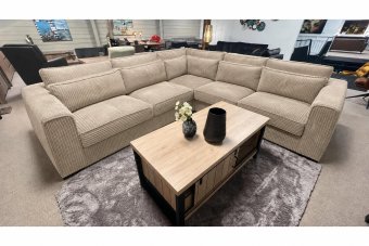 Alphen 2 + Hoek + 2 Zits in beige – kleurimpressie