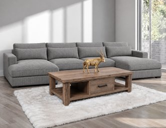 Bank Alphen · Longchair + 2 Zits + Longchair 382cm