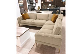 Alverna 2 Zits + Hoek + 2 Zits in beige – kleurimpressie