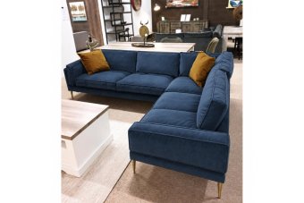 Alverna 2 Zits + Hoek + 2 Zits in blauw – kleurimpressie