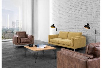 Alverna Bankstel in ribstof – materiaalimpressie