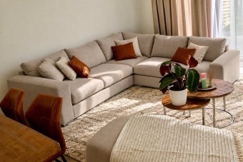 Amersfoort Hoekbank in taupe – kleurimpressie