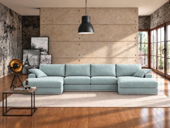 Groene bank Amersfoort · Longchair + 2 Zits + Longchair 390cm – A-meubel