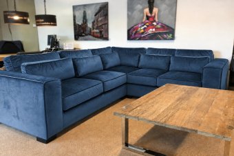 Amsterdam 2 + Hoek + 2 zits in blauw – kleurimpressie
