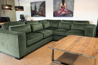 Amsterdam 2 + Hoek + 2 zits in groen – kleurimpressie