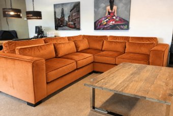 Amsterdam 2 + Hoek + 2 zits in oranje – kleurimpressie