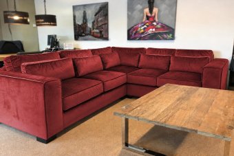 Amsterdam 2 + Hoek + 2 zits in rood – kleurimpressie