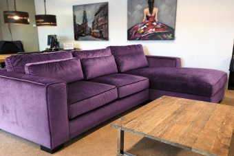 Amsterdam Longchair in paars – kleurimpressie