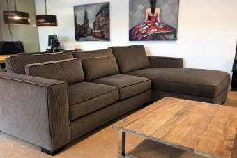 Amsterdam Longchair in ribstof – materiaalimpressie