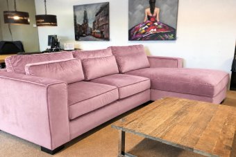 Amsterdam Longchair in roze – kleurimpressie