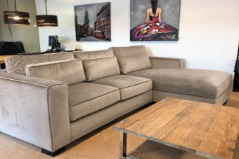 Amsterdam Longchair in taupe – kleurimpressie