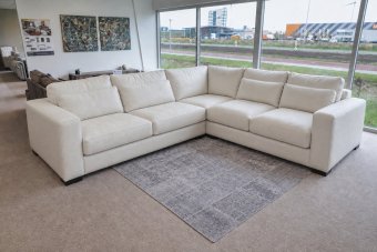 Arnhem 2 + Hoek + 2 Zits in leer – materiaalimpressie